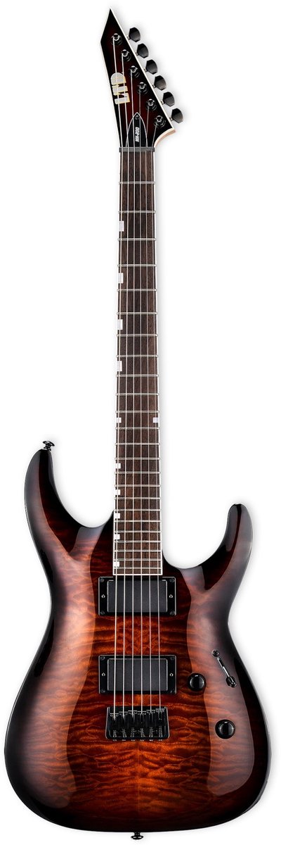 ESP LTD MH-200HT QM Dark Brown Sunburst elektrische gitaar