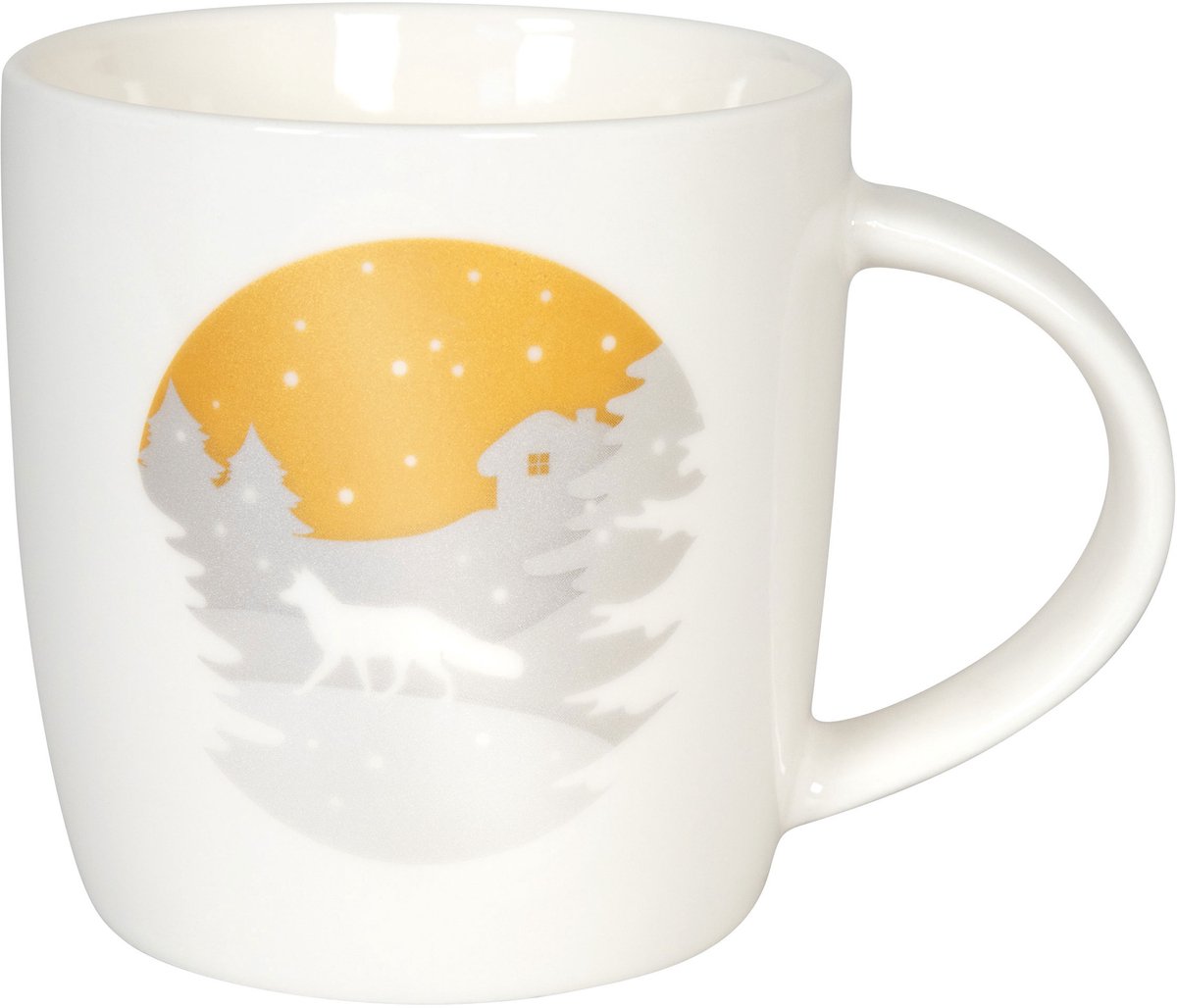 Könitz mok Simply Golden - Fox, koffiemok, beker, koffiekop, bone china, 350 ml, 11 7 275 2610