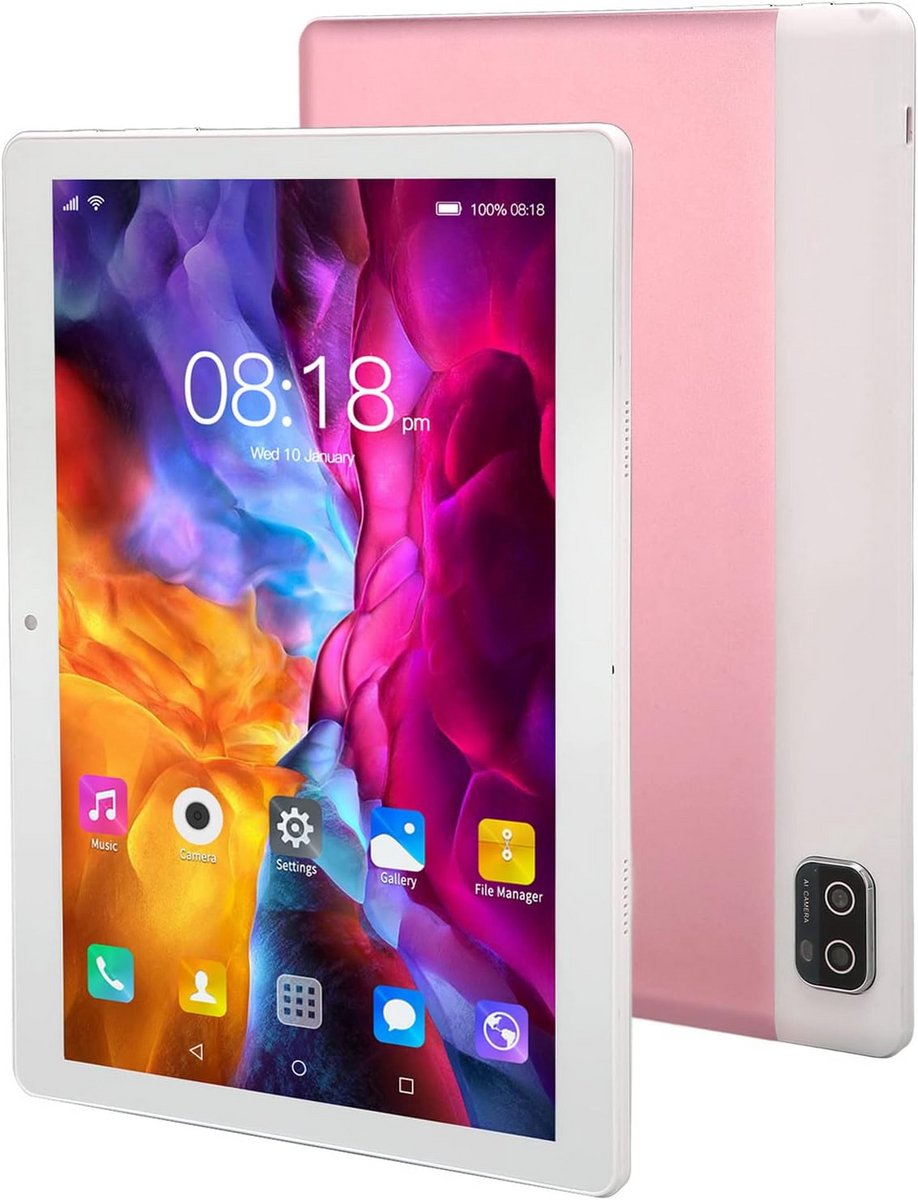 10.1 Inch Android Tablet met 10 Core CPU, 6GB RAM 128GB Opslag en 5G Wifi