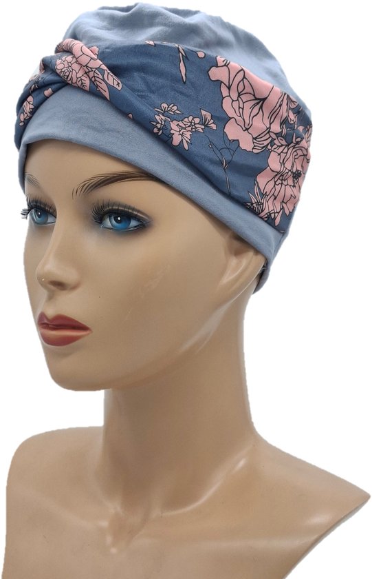 Johnson Headwear® - Turban Chemo muts - Grijs - Dames muts - Chemo Cap - Muts - Cap - Hoofddeksel - Zomer Mutsje