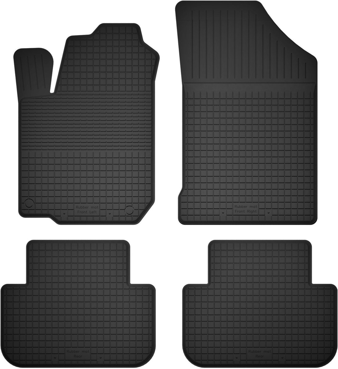 Wielganizator BasicProtect - Auto Rubbermatten - 1,5 cm Rand - Antislip - Weerbestendig