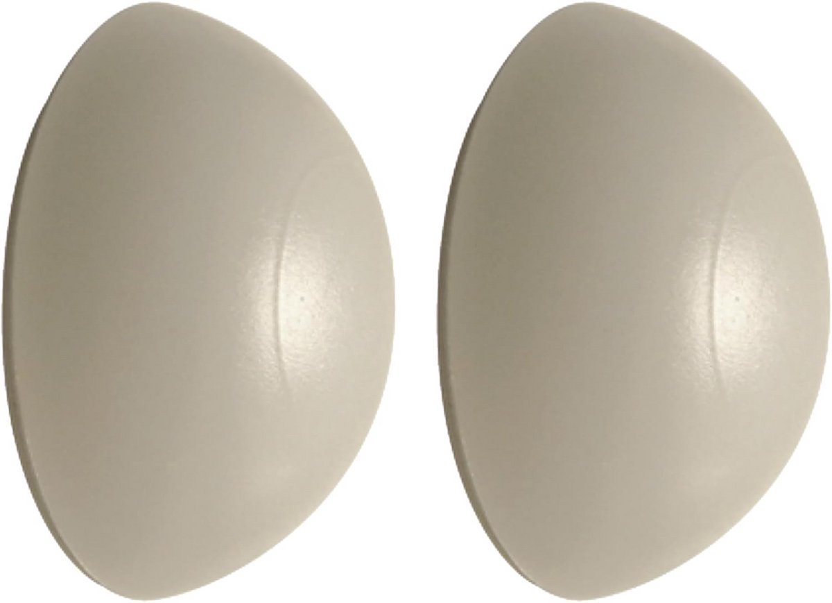 2x Zelfklevende Deurstoppers Beige Rond - Muurbescherming voor Handgrepen
