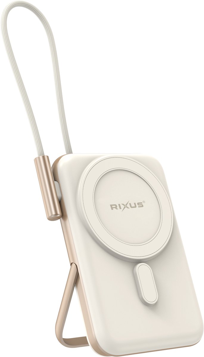 Rixus RXPB29 Magnetic Powerbank 10000mAh With USB-C Cable Build-in Rose Gold