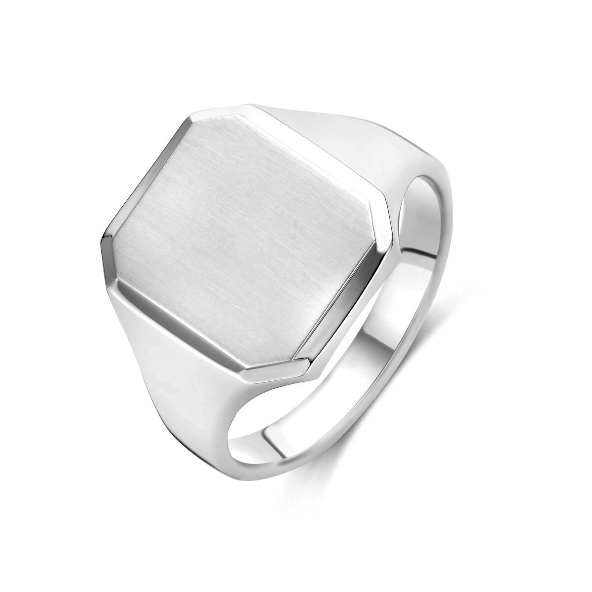 Zilveren Graveerring Poli/Mat – Gerhodineerd 925 Zilver - 1342264
