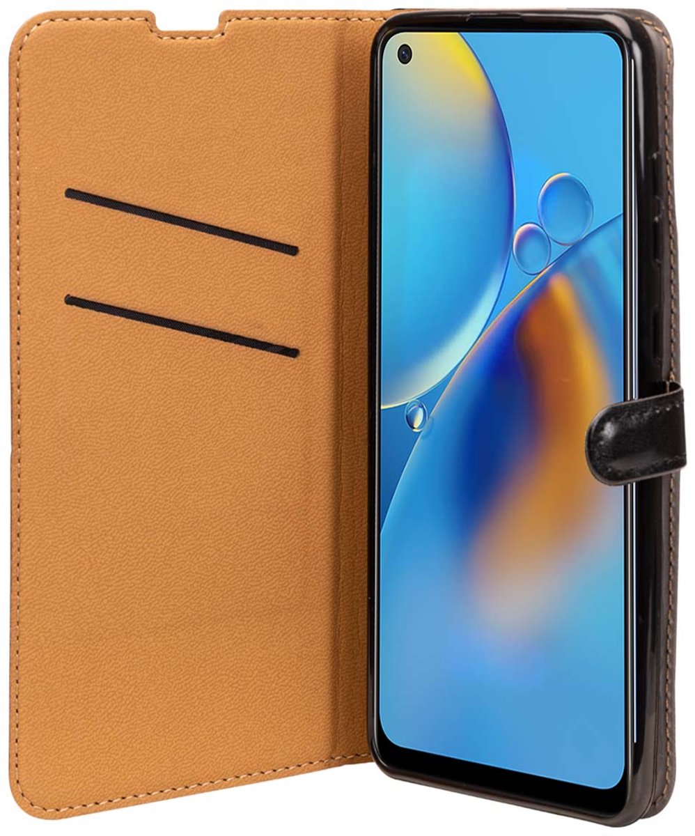 Bigben Connected, Folio Hoesje voor Oppo A74 met Kaarthouder en Standaardfunctie, Zwart