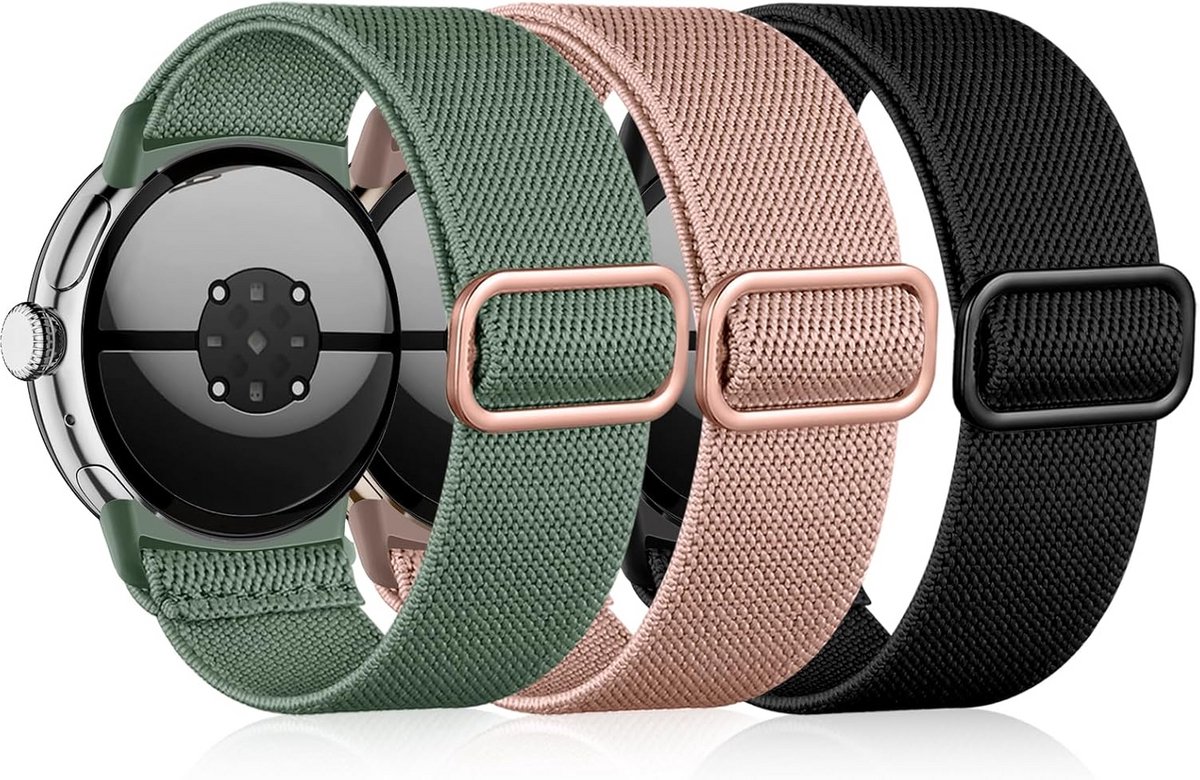 3-Pack Elastische Nylon Sportband Verstelbaar voor 41 mm Smartwatch