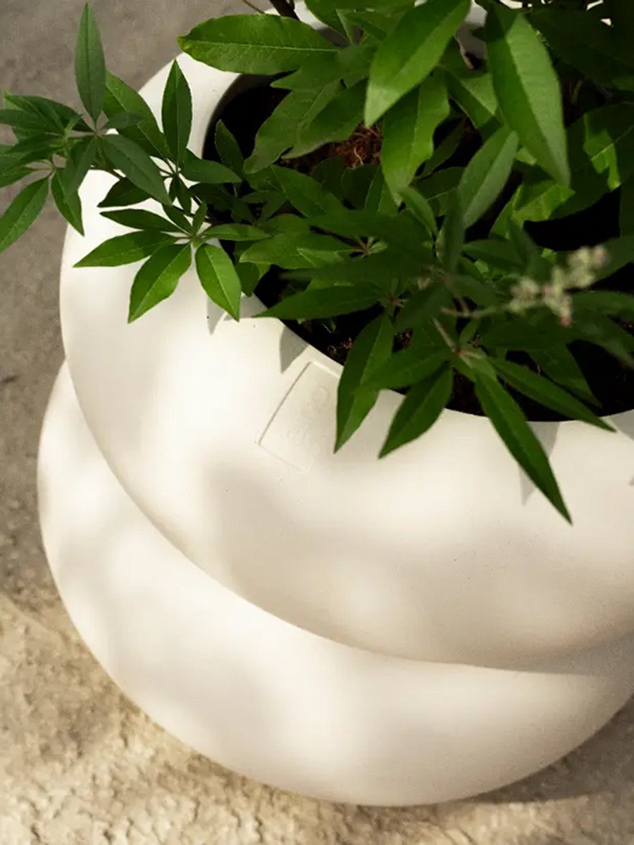Elho Amber Roll Low 60 - Grand pot de fleurs intérieur et extérieur