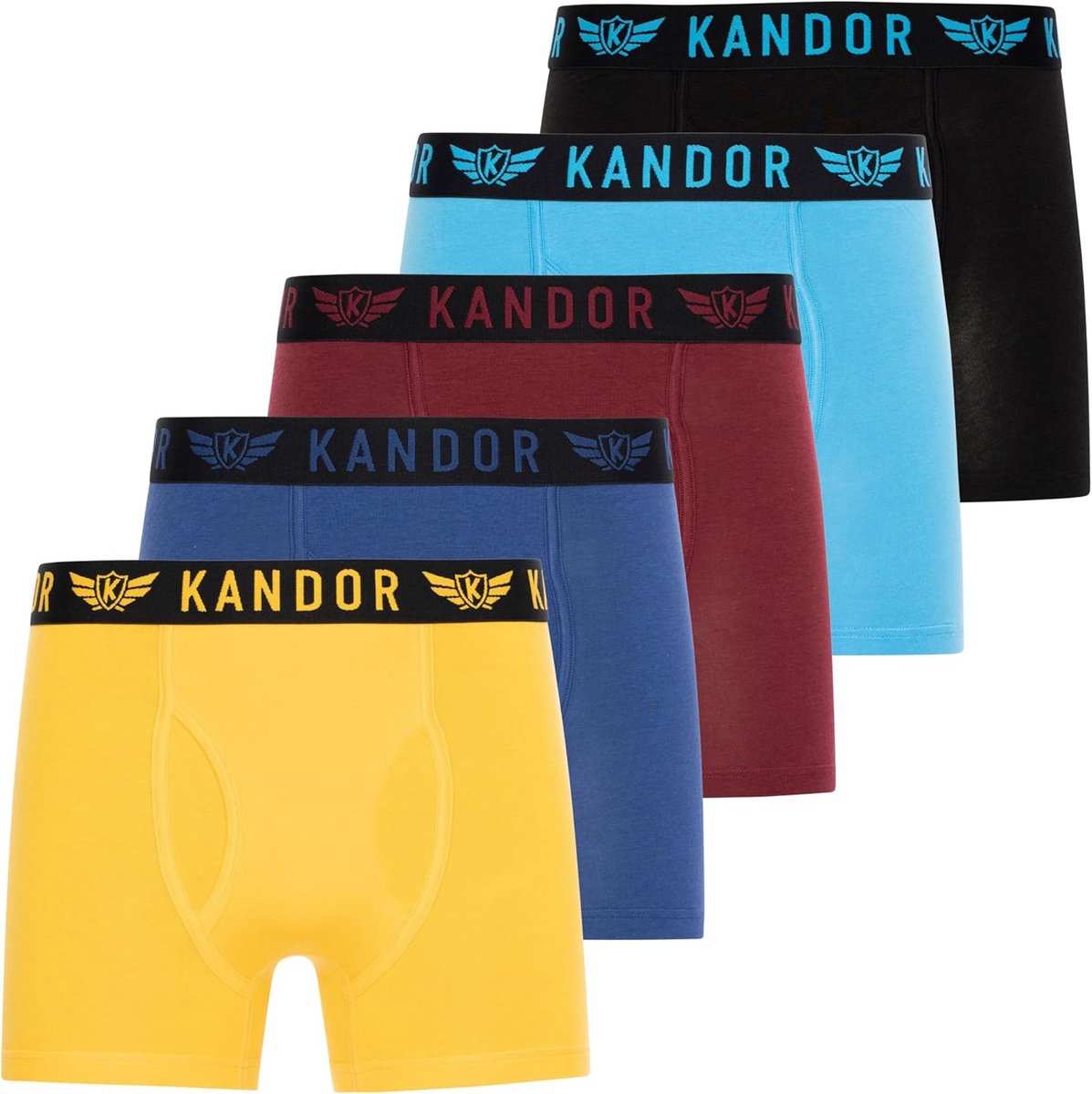 Boxershorts Heren Bamboe Katoen Multipack van 5 - Comfortabele Stretch Ondergoed Trunks