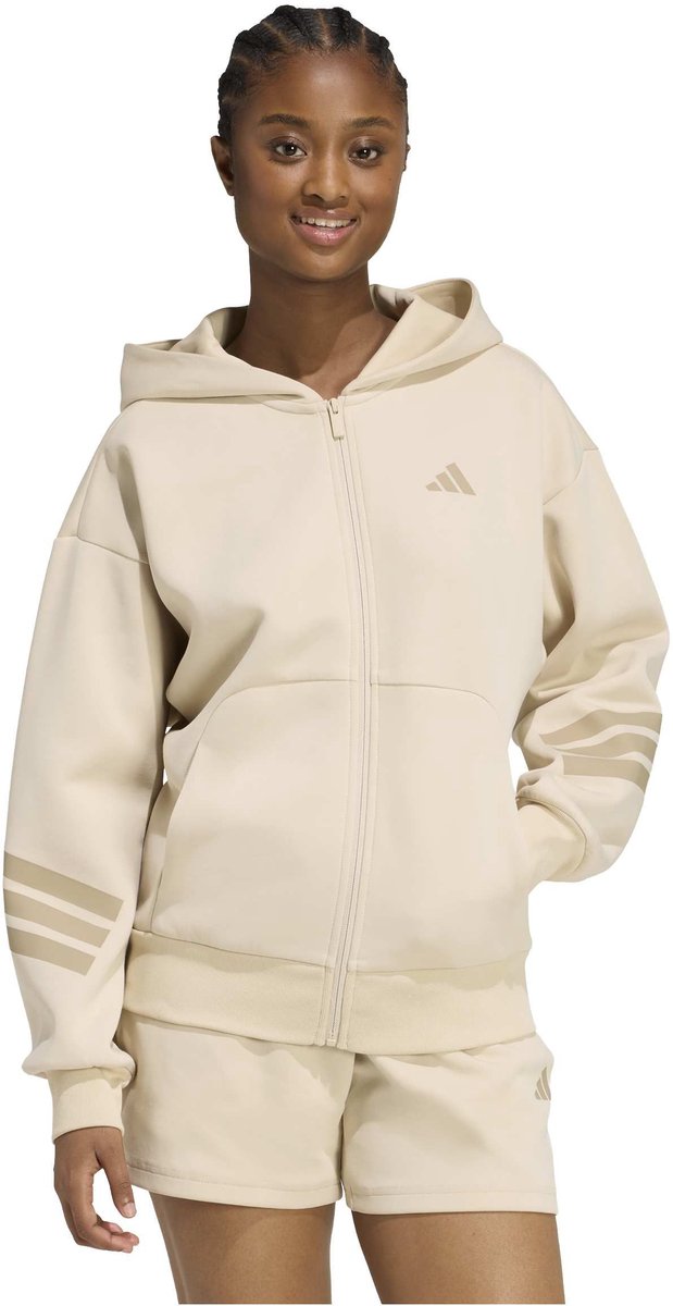 ADIDAS w fi 3s fz hd Hoodie dames Lichtbruin