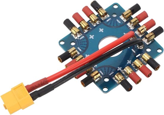 Voedingsdistributiekaart met XT60-stekker en Bananenconnectoren voor RC Drone - ESC Aansluitkaart - Verbeterde stroomverdeling