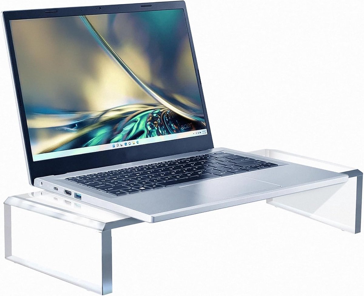Transparante Acryl Verhoger voor Laptop, Monitor of Display