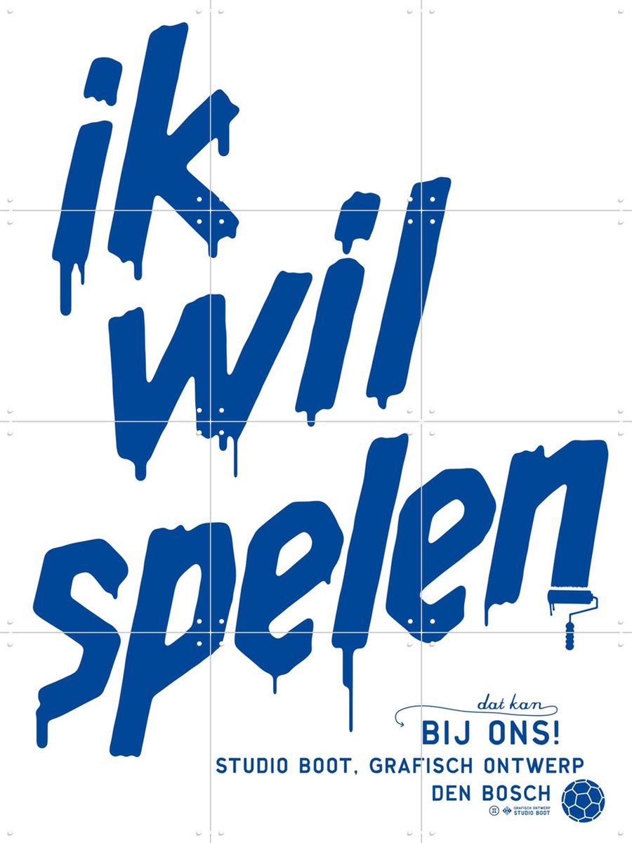 IXXI Ik Wil Spelen, Studio Boot - 60 x 80 cm - Gratis ophangtool - Grote wanddecoratie en posters - Illustraties, Speels, Typografie, Grafisch