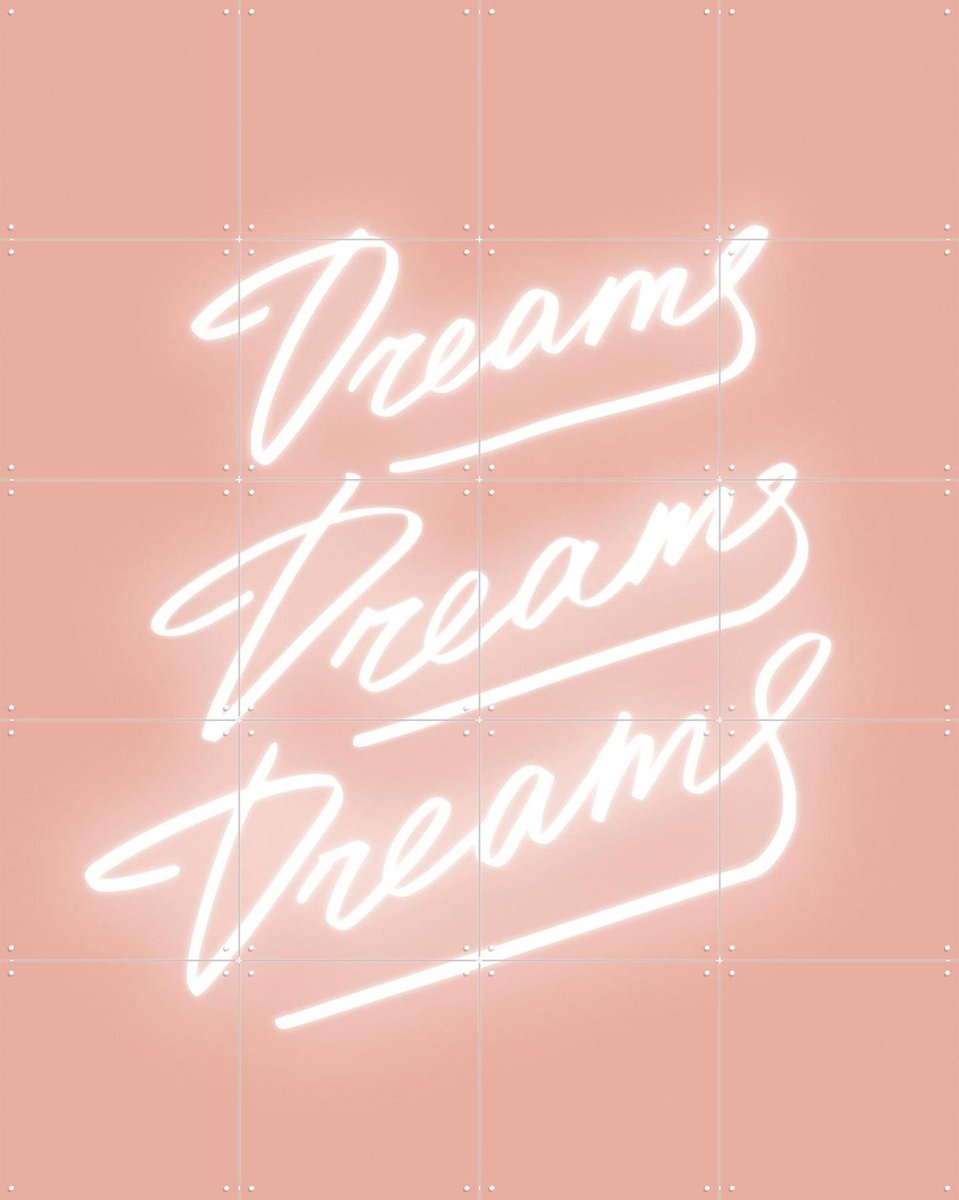 IXXI Dreams, Cocorrina - 80 x 100 cm - Gratis ophangtool - Grote wanddecoratie en posters - Minimalisme, Grafisch Ontwerp, Typografie, Woonkamer