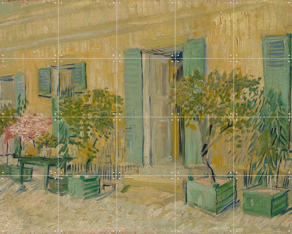IXXI Voor een restaurant te Asnières (1887), Vincent van Gogh (1853 - 1890) & Van Gogh Museum - 100 x 80 cm - Gratis ophangtool - Grote wanddecoratie