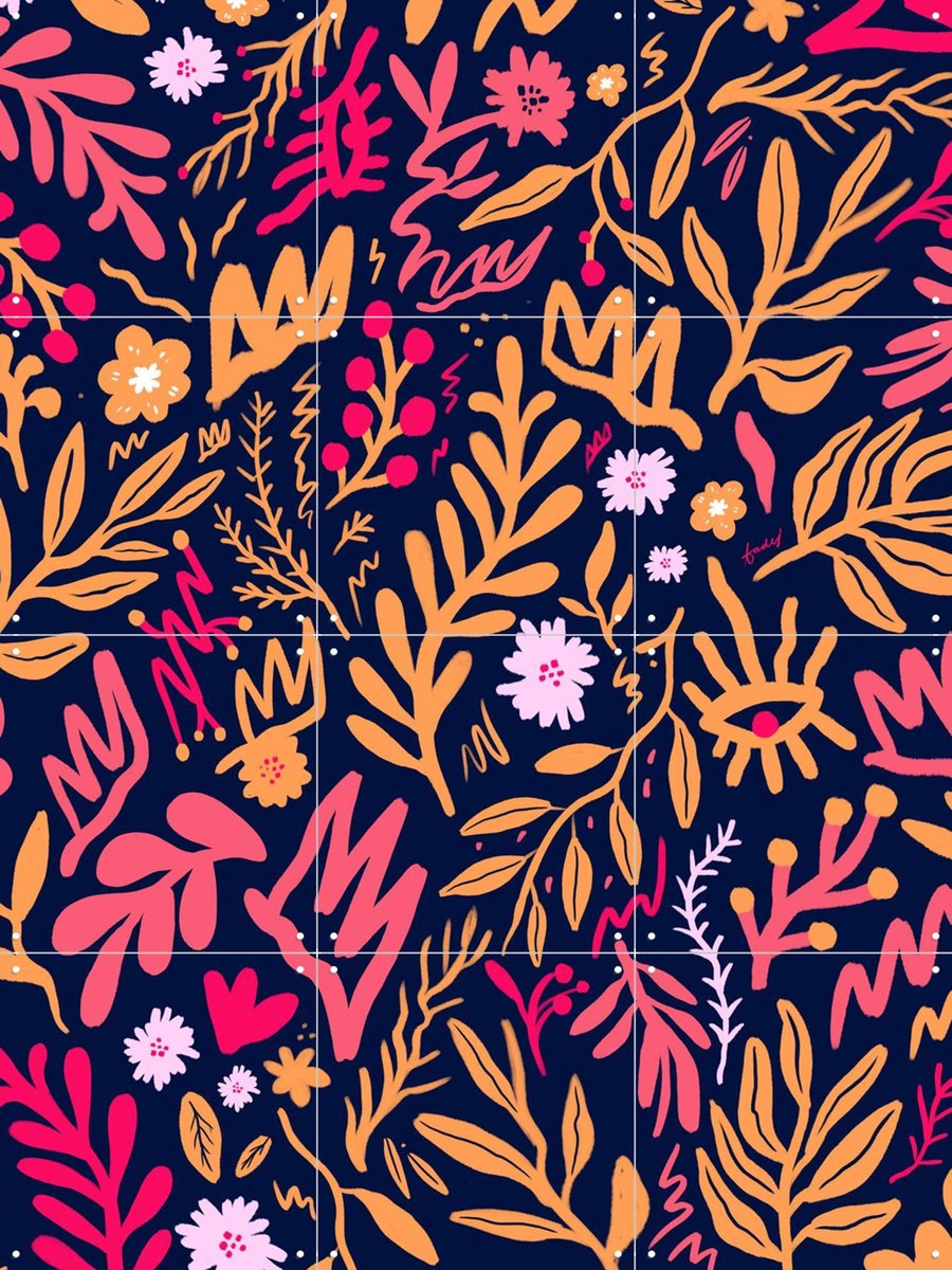 IXXI Leafy Day, Pop-art by Tadej - 60 x 80 cm - Gratis ophangtool - Grote wanddecoratie en posters - Speels, Pop art, Digitale Kunst, Illustraties