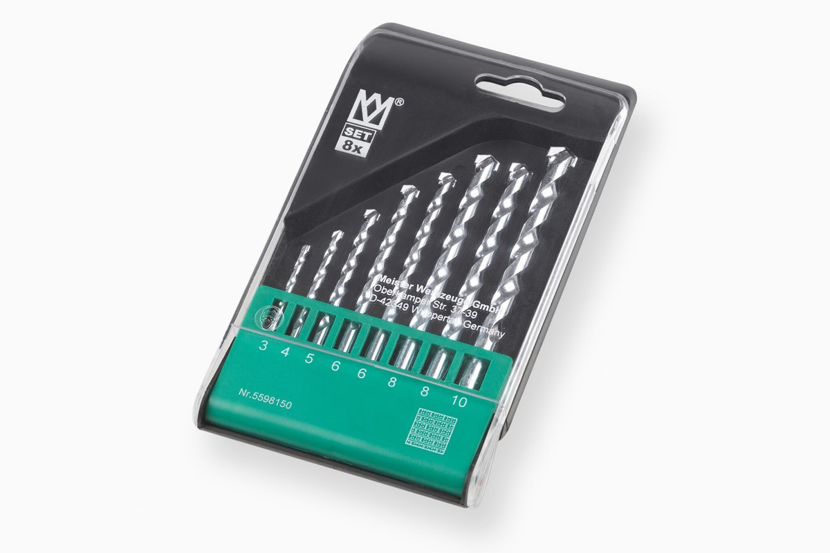 Werkzeyt Steenboren Set 8 Delig – DIN 8039