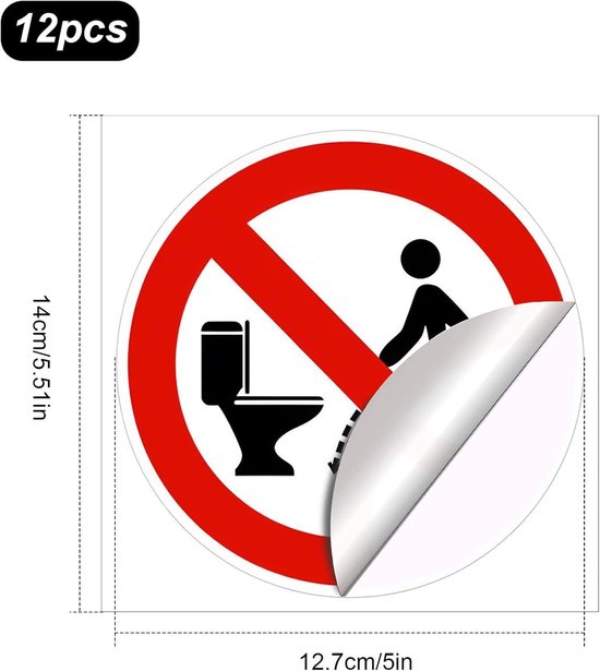 Wc Sliding Sticker 12 stuks waterdichte wc-stickers voor binnen en buiten gebruik ...