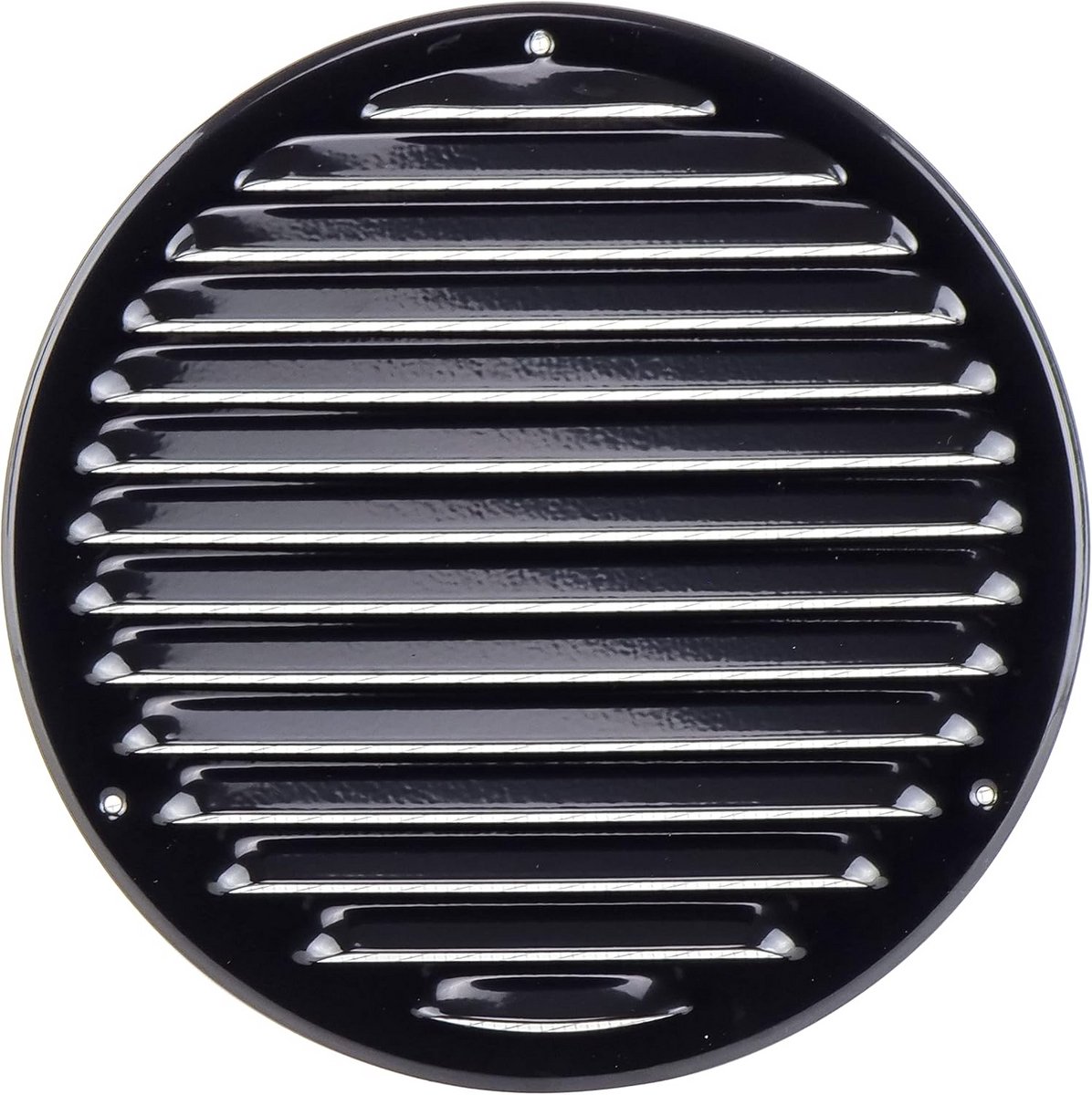 Rond Ventilatierooster 200mm Zwart met Insectengaas - Ideaal voor Luchtafvoer