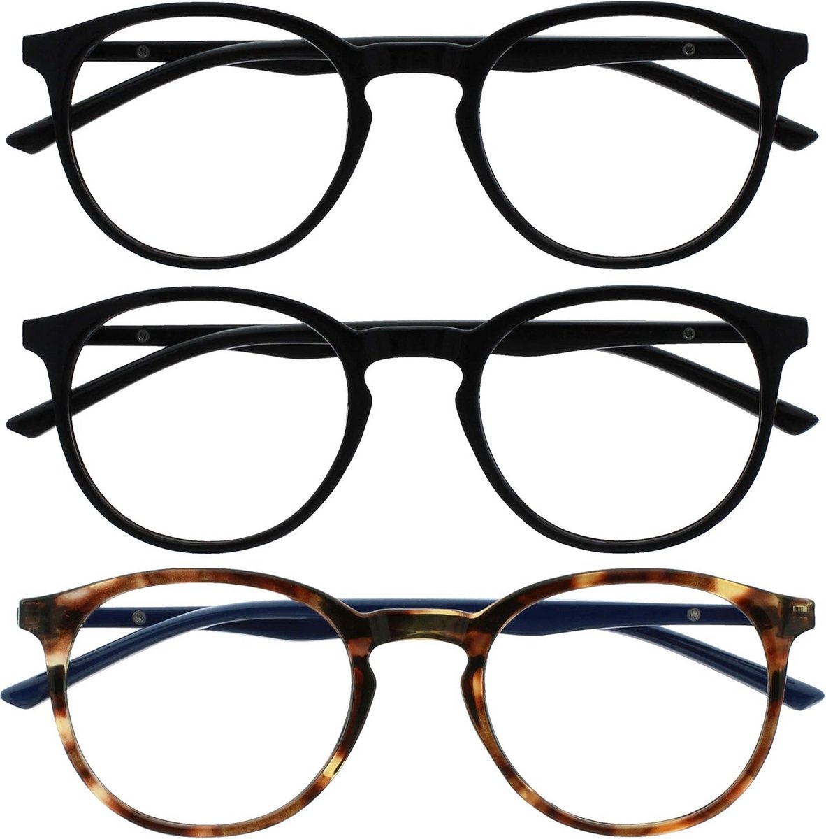 3 Stuks Blauw Licht Blokkerende Leesbril Computer Bril Mannen en Vrouwen +2.00