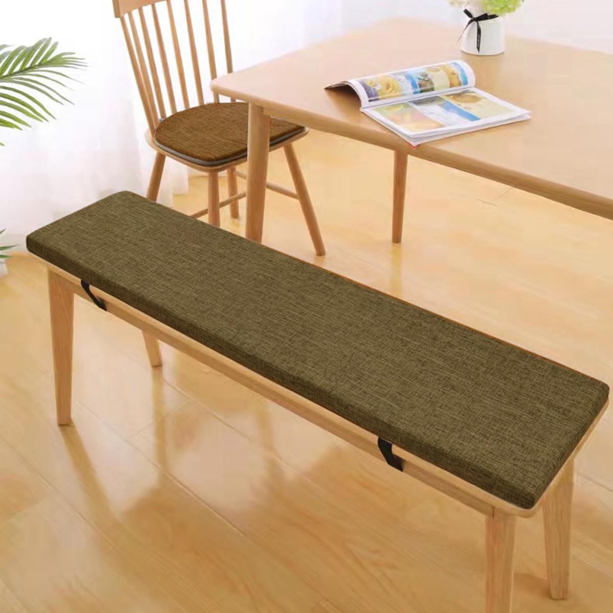 Dikke Zitkussen Bank 5CM - Wasbaar Linnen Kussen voor Binnen & Buiten - Comfortabel en Antislip