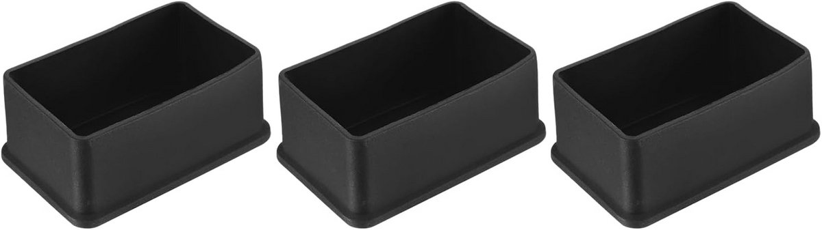 3x Vierkante Stoelpootdoppen PVC - Vloerbeschermers voor Hardhout & Tegels