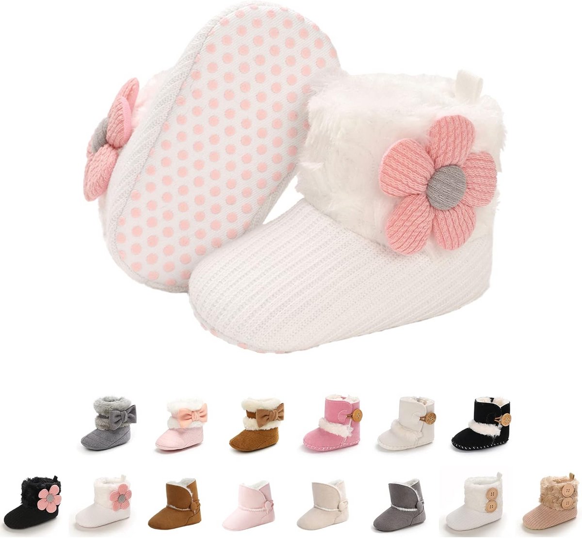 Warme Baby Booties met Antislipzool - Zachte Winterslofjes voor Peuters en Newborns