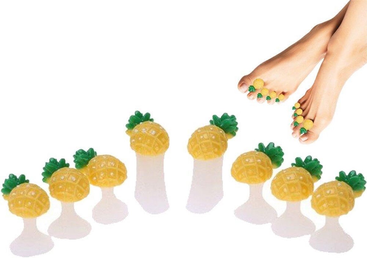 8 Stuks Zachte Siliconen Teenstrekkers voor Manicure en Pedicure - Vingerverdelers voor Nagelverzorging