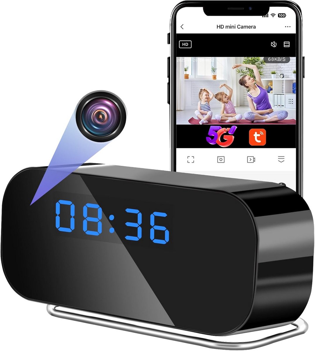 Mini Wifi Camera HD 1080P Discreet Opname met Nachtzicht en Bewegingsdetectie