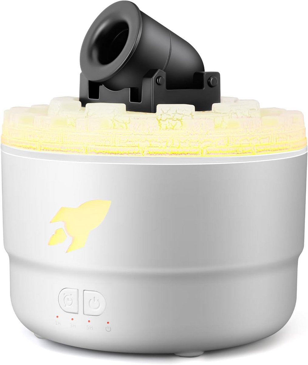 Luchtbevochtiger 300 ml Stille Verdamper met Zeven Kleuren LED Verlichting voor Slaapkamer en Kantoor