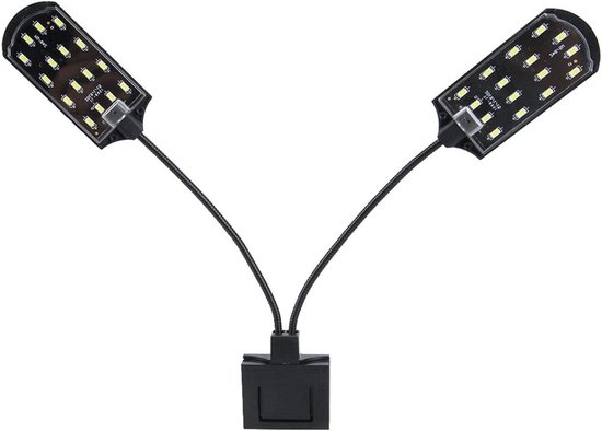Aquarium LED Clip-on Lamp – 15W, Met 360° Flexibele Hals, Geschikt Voor Plantengroei, Eenvoudige Bevestiging Tot 5 Mm Glasdikte