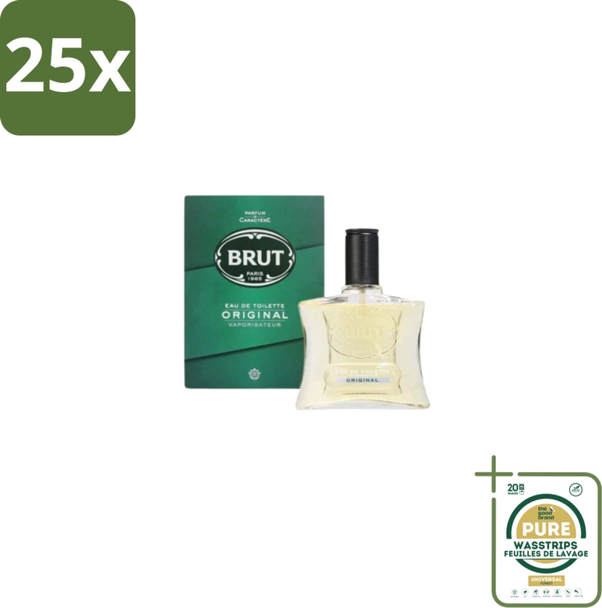 25 x Brut – Eau de Toilette – Original – 100 ml - Grootverpakking - Brut Original Eau De Toilette - Kruidige Geur - Amber - Lavendel - Mannelijke Geur