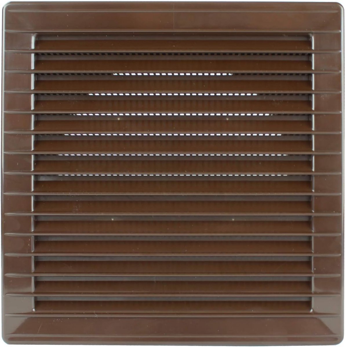 Rond Ventilatie Rooster Ø 100 mm Bruin met Insectenhor - ABS Ontluchting Afvoer- en Toevoerlucht