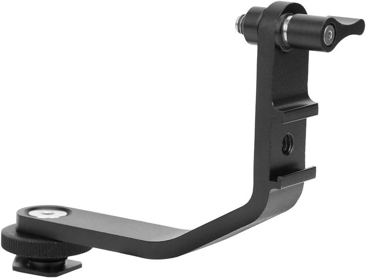 Aluminium videomonitorhouder met cold shoe mount voor S55 - Robuuste cameramonitorhouder