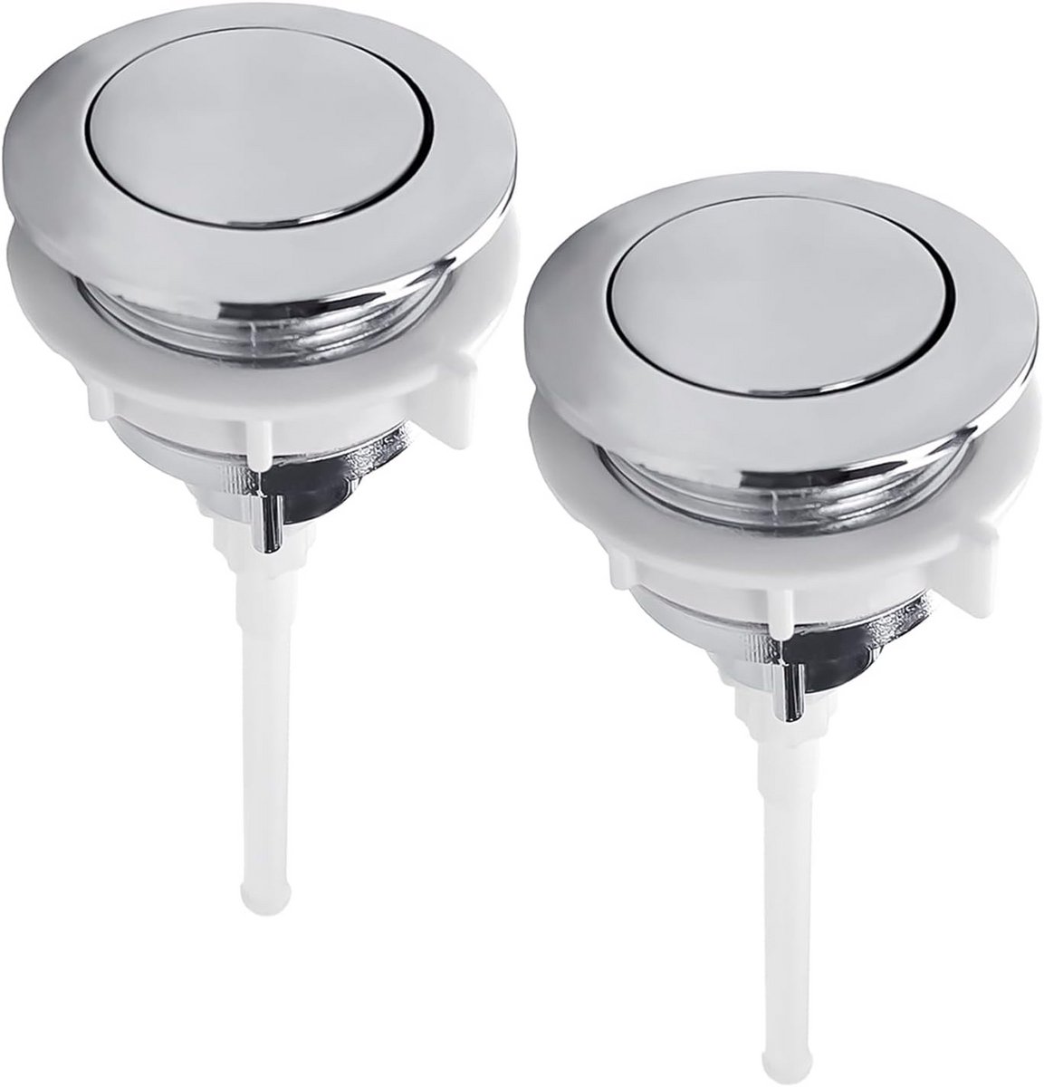 2x Dubbele Toilet Spoelknop Universeel Bovenste Knop 38 mm Voor Toiletreservoir