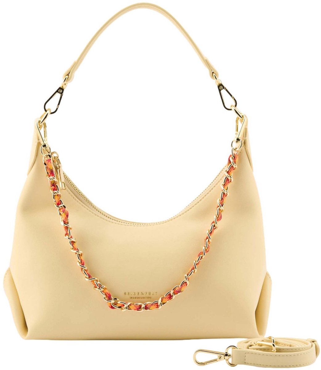 SEIDENFELT MANUFAKTUR schoudertas Huuvari Hobo Bag Butter - Lemon Lichtgeel