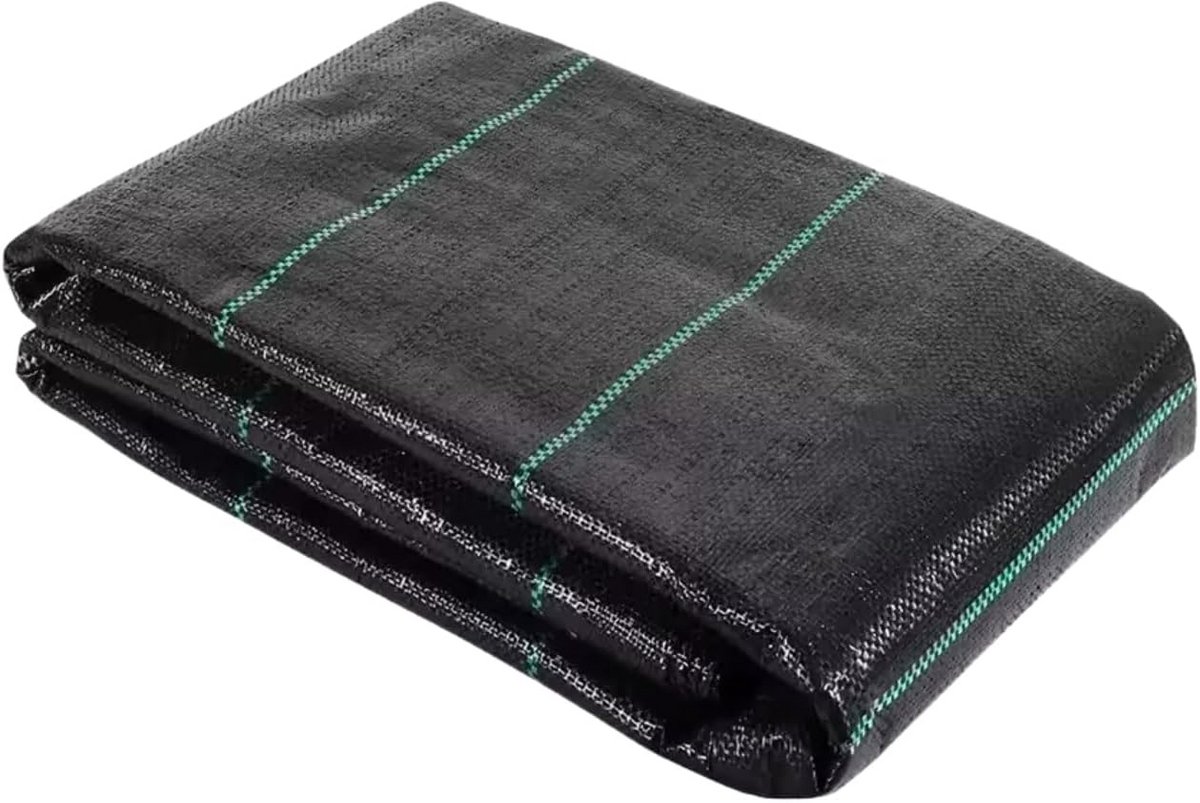 Onkruiddoek Extra Sterk 70g/m² Zwart (1.60m x 10m) - Hoogwaardig Bodemdoek voor Tuin