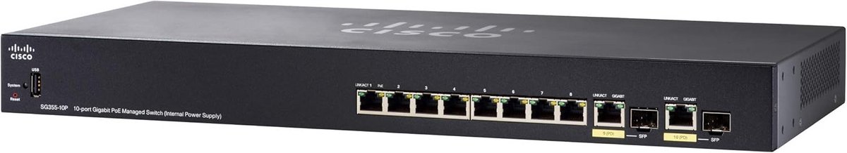 Managed Gigabit Switch met 8 PoE+ poorten en 62W Power Budget