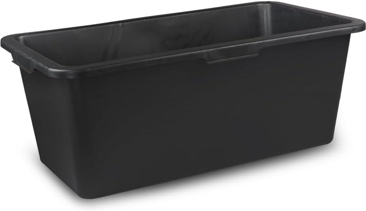 Set van 3 Vierkante Metselbakken 65 Liter voor Mortel, Tuin en Bouw