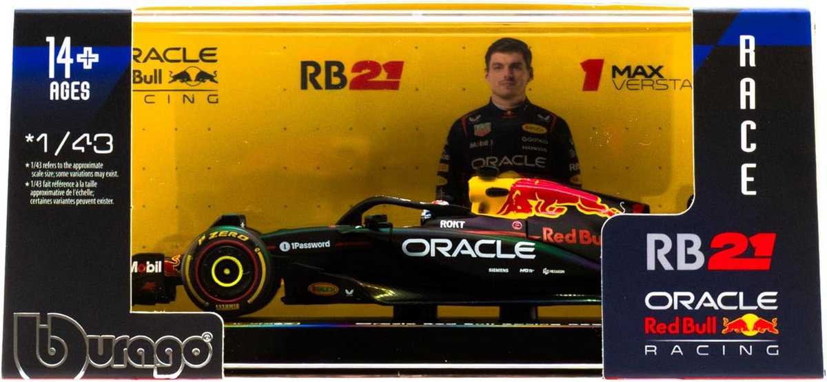 F1 Raceauto Model 1:43 Schaal met Vitrine - Racewagen Replica