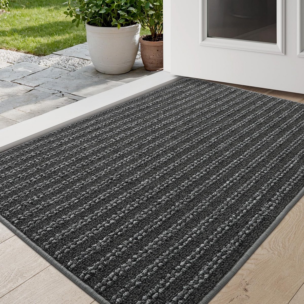 Antislip Deurmat 60x90 cm Grijs - Wasbaar & Absorberend voor Binnendeur en Gang