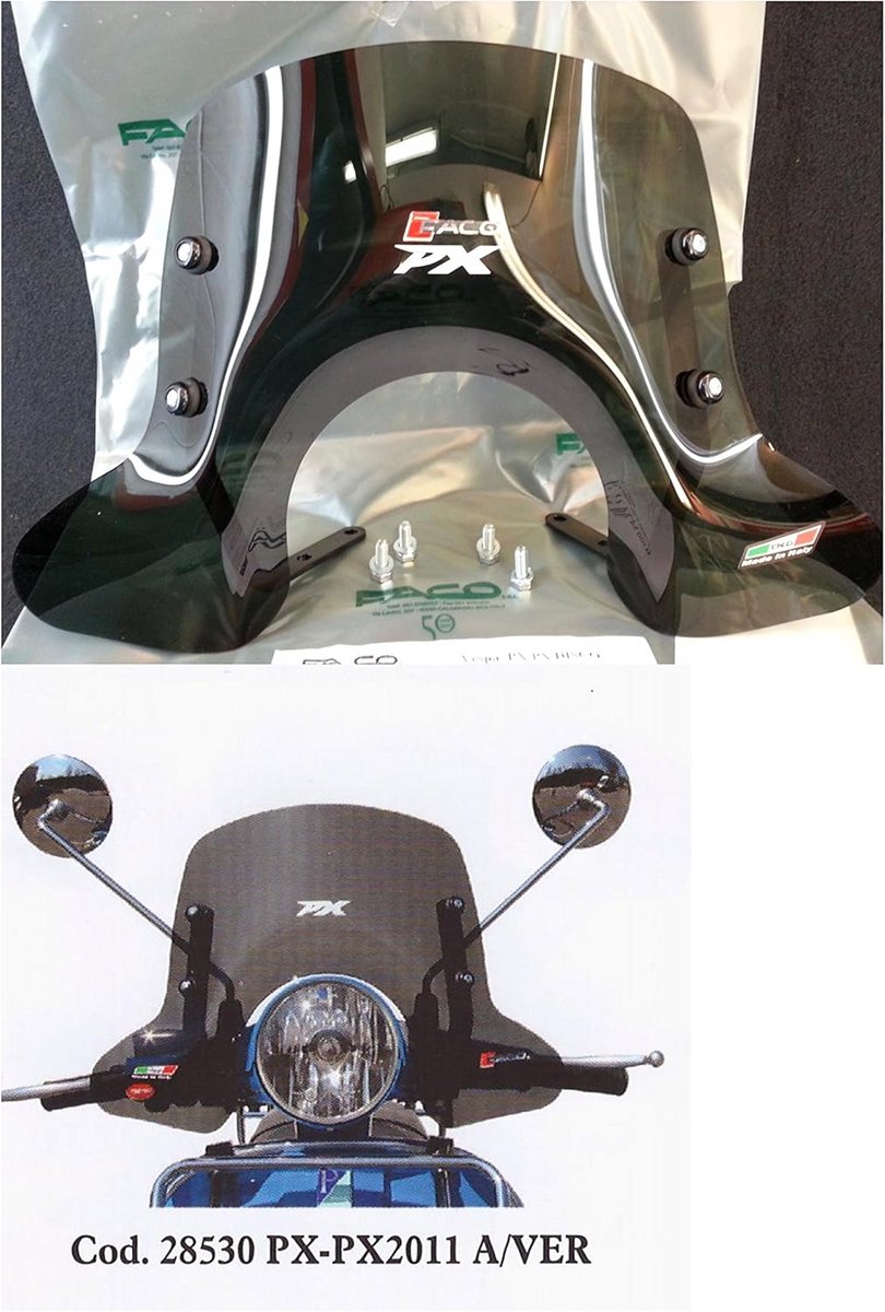 Getinte Voorruit voor Vespa PX / LML Star Scooter - Hoog Model 545mm
