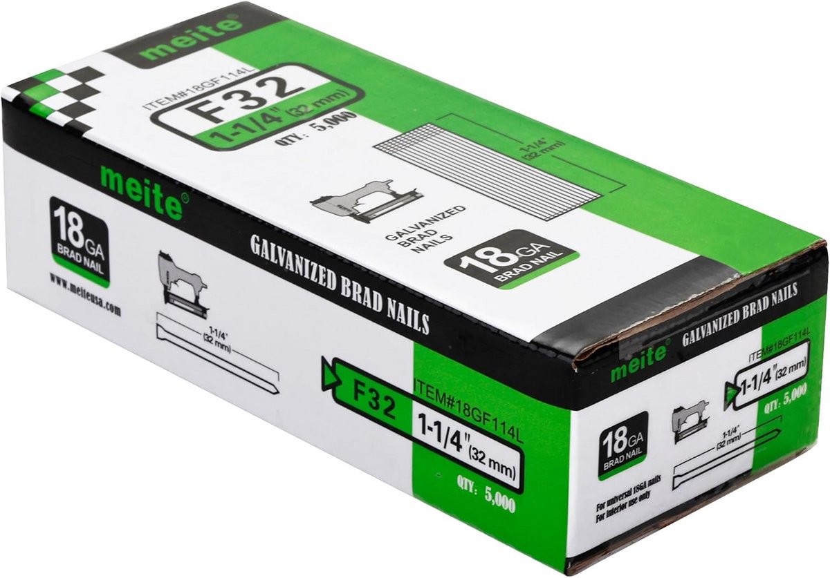 5000x 18 Gauge Brad Nagels 32mm - Gegalvaniseerd voor Nagelpistool en Lijstwerk