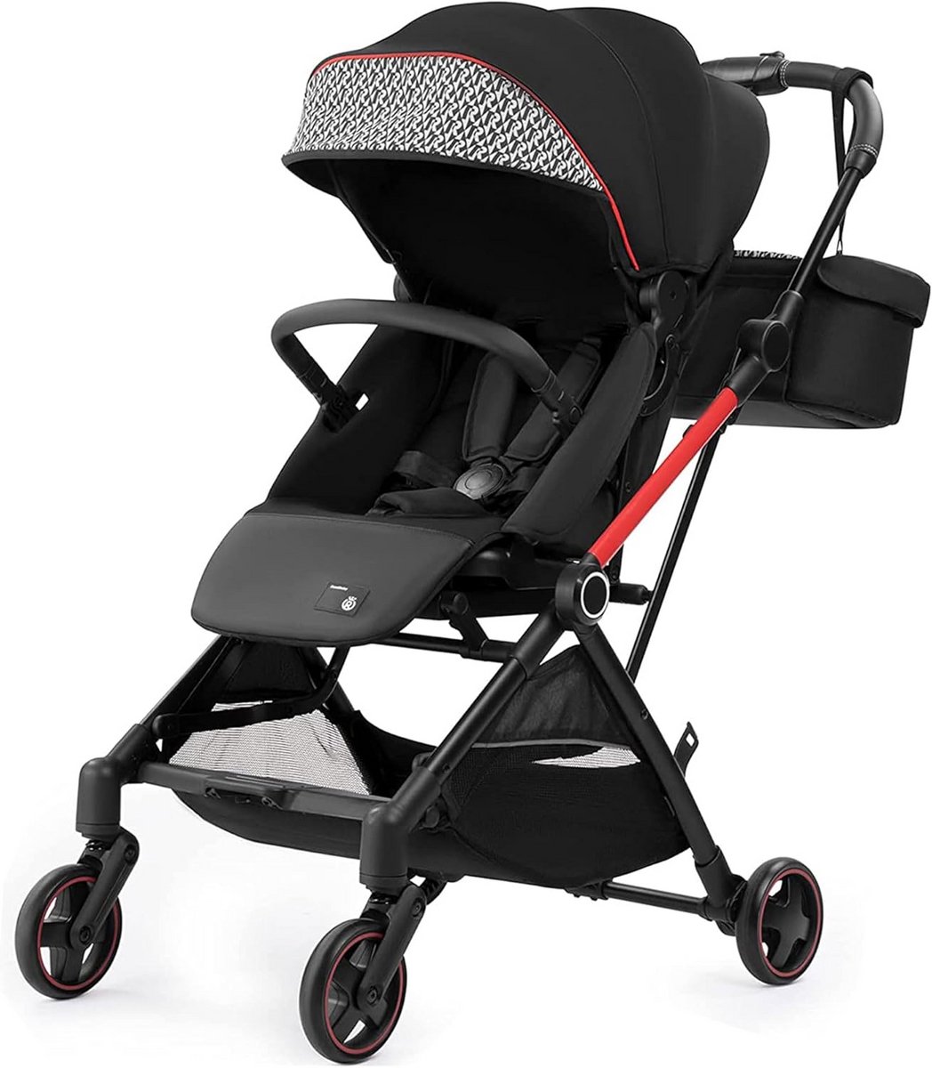 Lichtgewicht Kinderwagen met Verstelbare Rugleuning en Draaibare Zitting