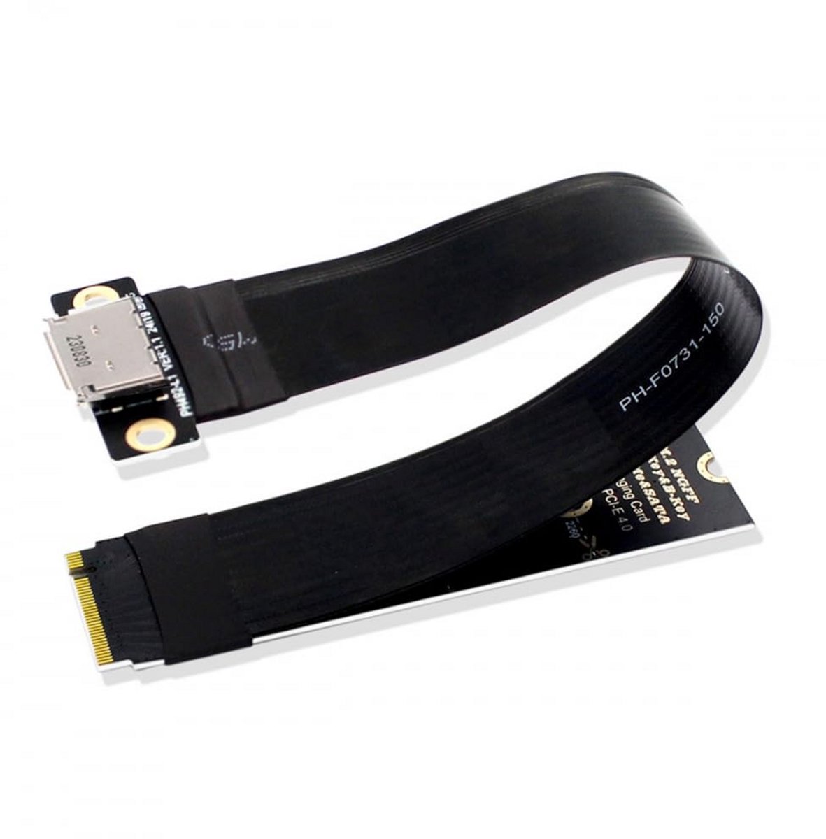 M.2 M-key naar Oculink SFF-8612 Kabel 15cm PCIe 4.0 voor NVMe SSD en eGPU