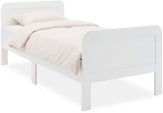 Homestyle4u Seniorenbed - 90x200 cm - Houten bed - extra hoog - Wit