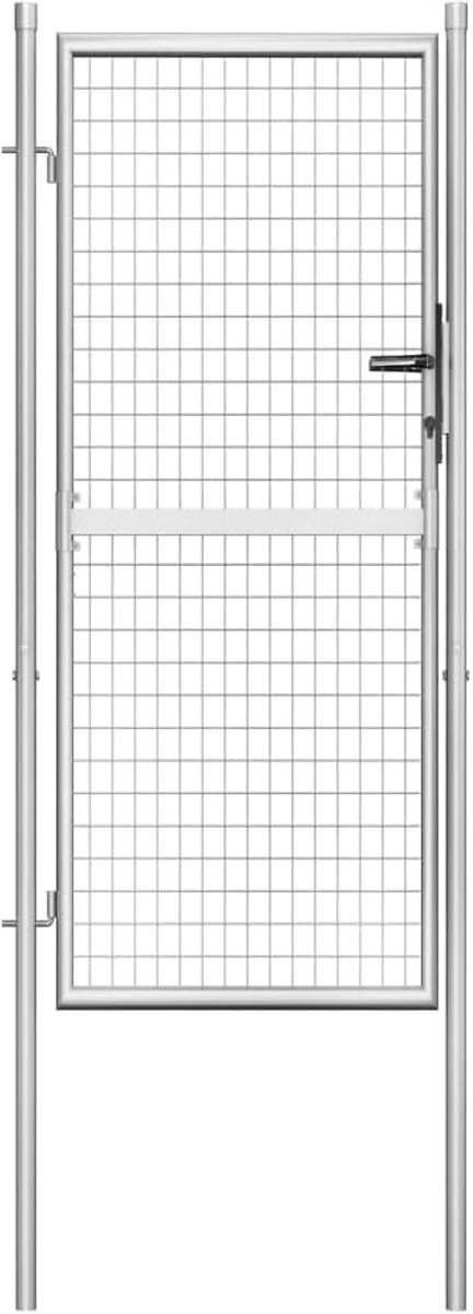 Tuindeur Met Slot 105x225 cm Gegalvaniseerd Staal - Robuuste Tuinpoort