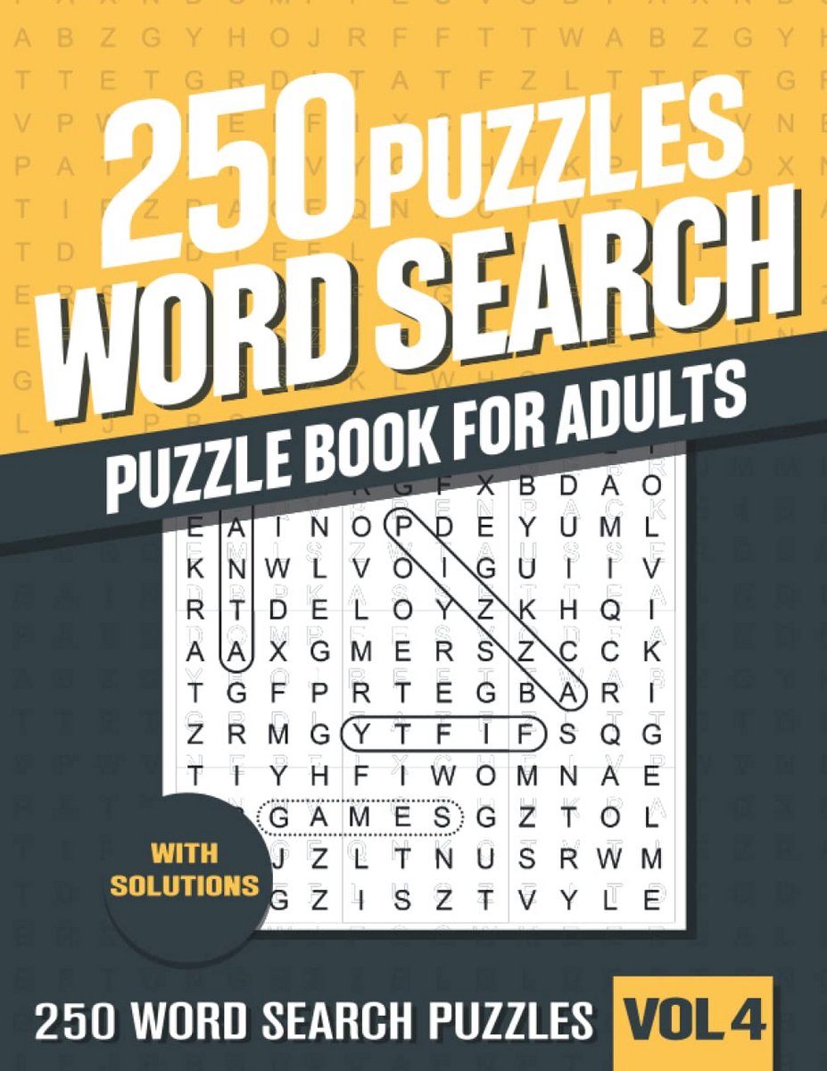 250 Woordzoekpuzzels voor Volwassenen en Senioren: Groot Puzzelboek met WoordZoek Spelletjes