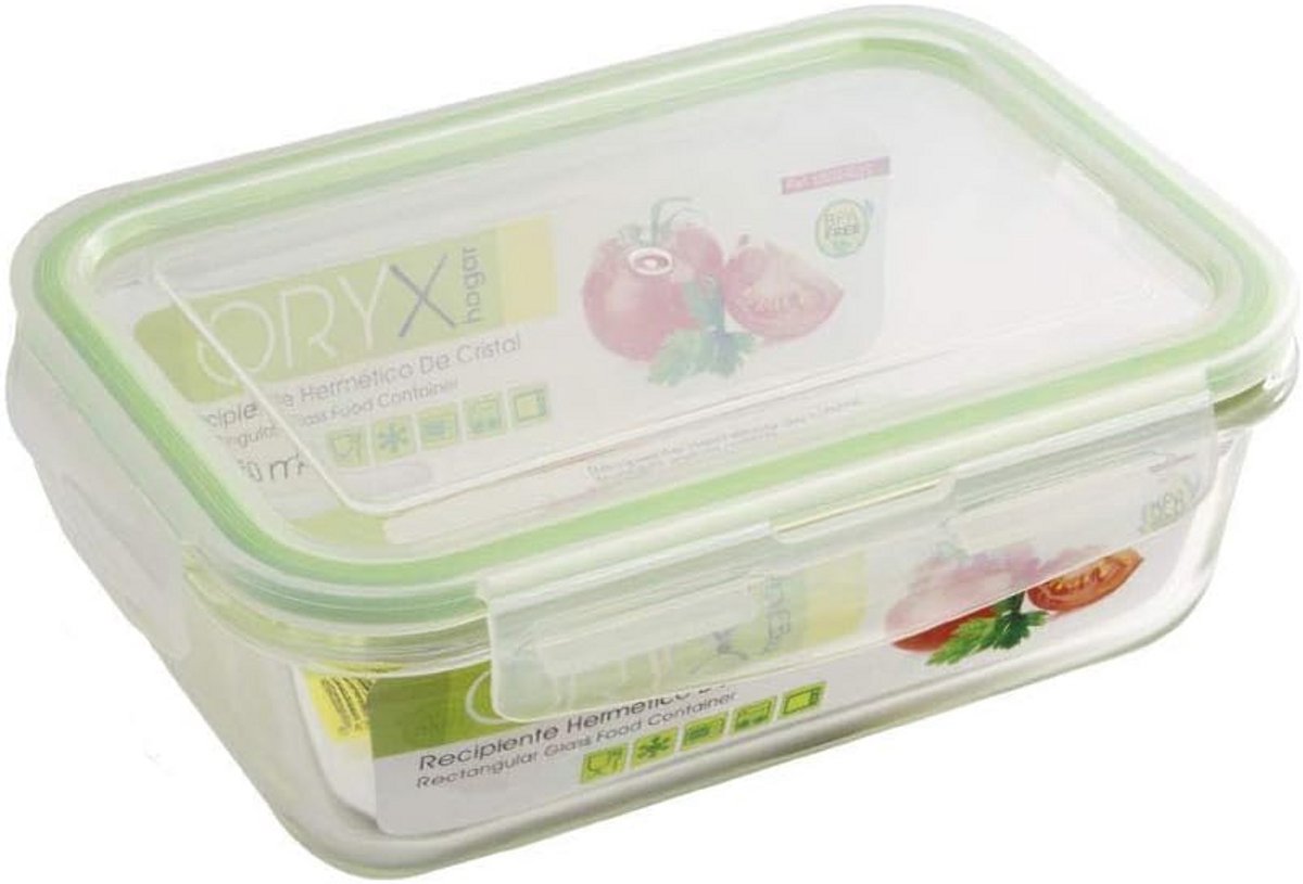 Luchtdichte Glazen Vershouddoos Rechthoekig 1200 ml - Borosilicaatglas - BPA-vrij