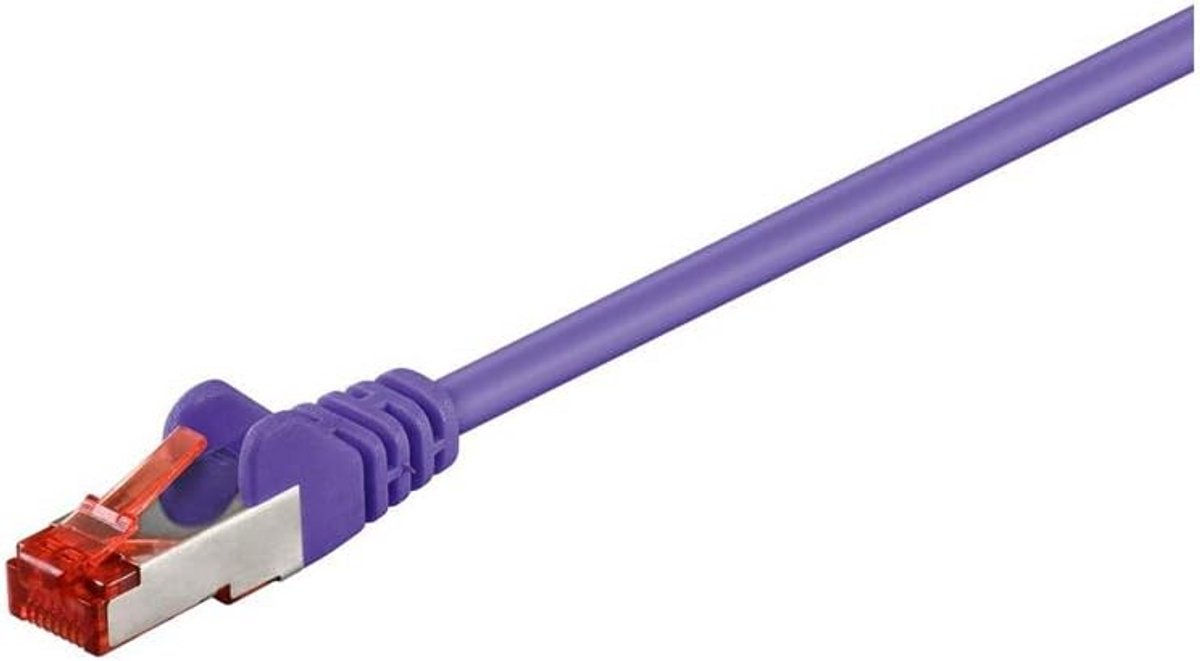 CAT 6 S/FTP Netwerkkabel Paars LSZH (RJ45) - Geaard LAN Kabel