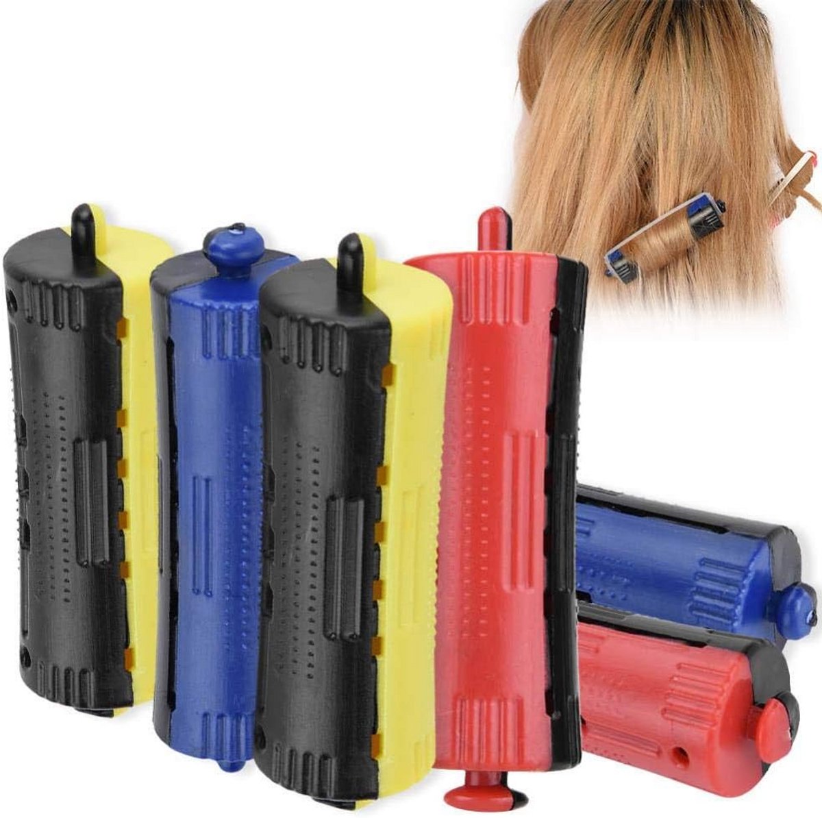 Haarrollers Set 6 Stuks voor Krullen en Permanent – Hittebestendig Styling Tool